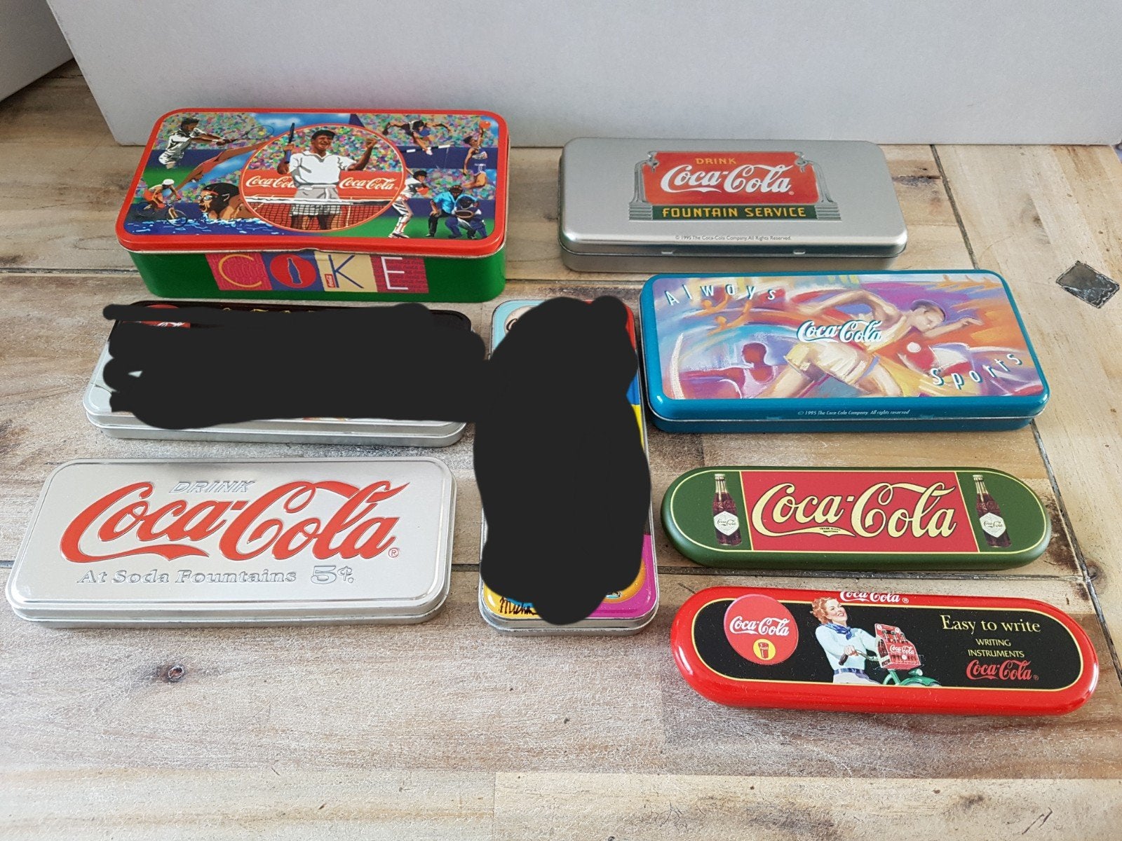 Coca-Cola pennenblikken - 7 stuks, Verzamelen, Ophalen of Verzenden, Zo goed als nieuw, Gebruiksvoorwerp
