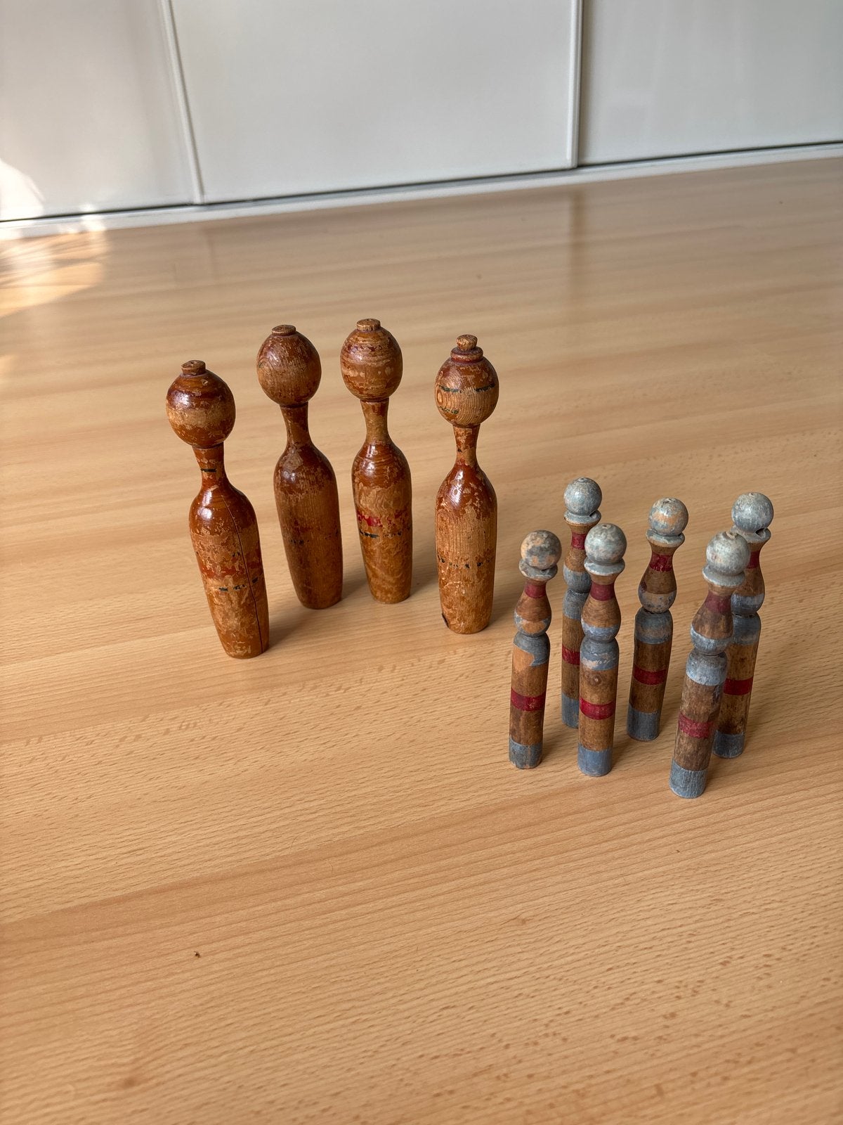 Oude houten kegeltjes, Antiek en Kunst, Ophalen of Verzenden