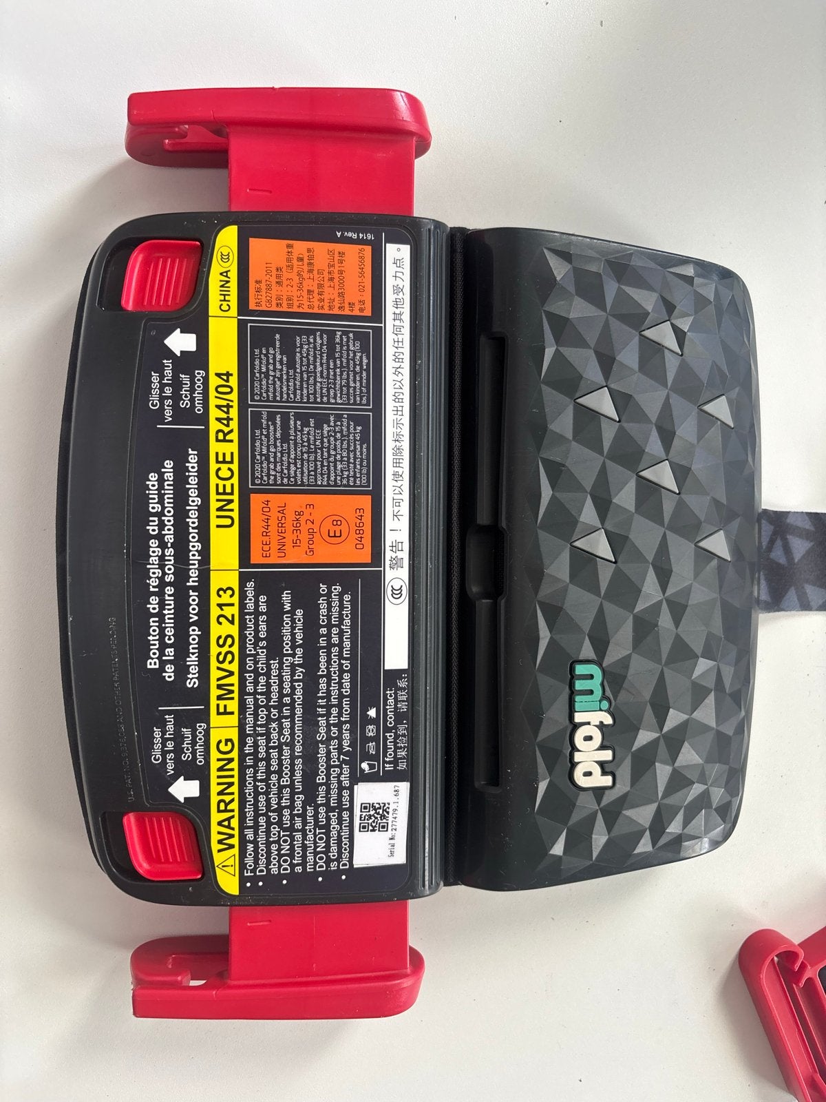 Mifold opvouwbare autostoelverhoger, 15 t/m 36 kg, Ophalen, Overige merken, Gebruikt