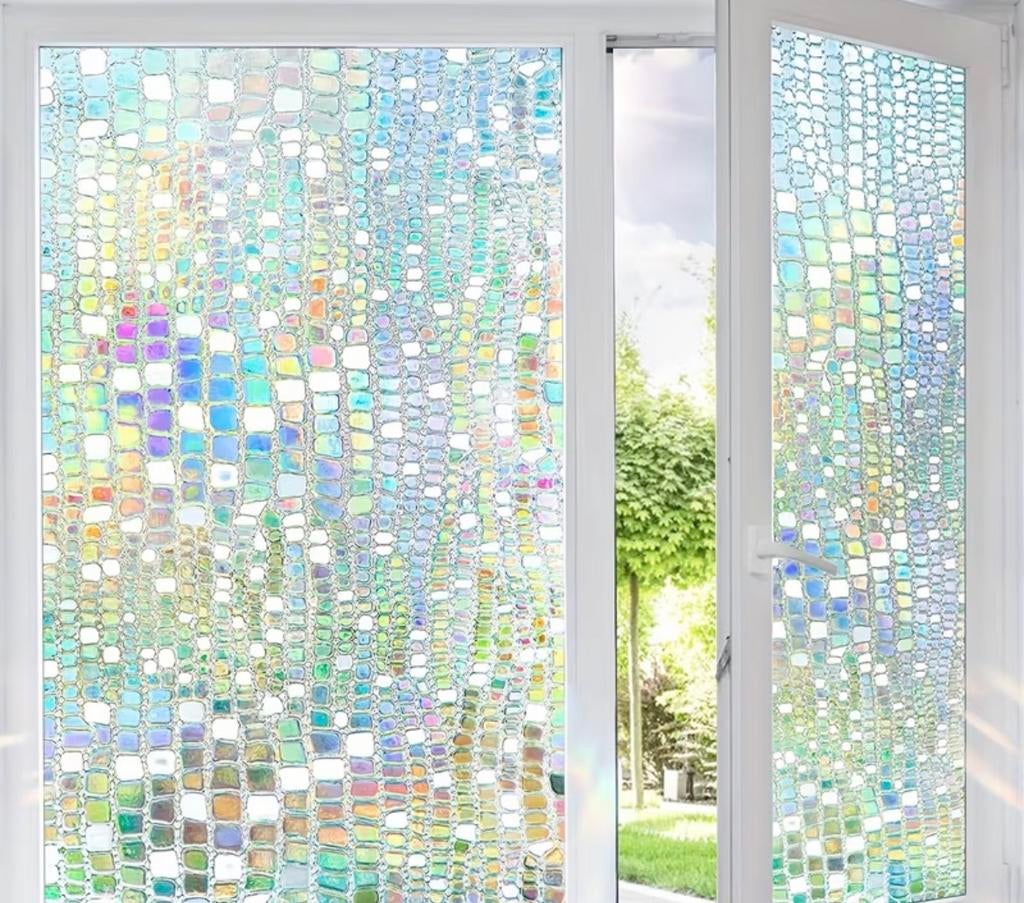 Regenboog raamfolie, Ophalen, Zo goed als nieuw, 15 m² of meer, Folie