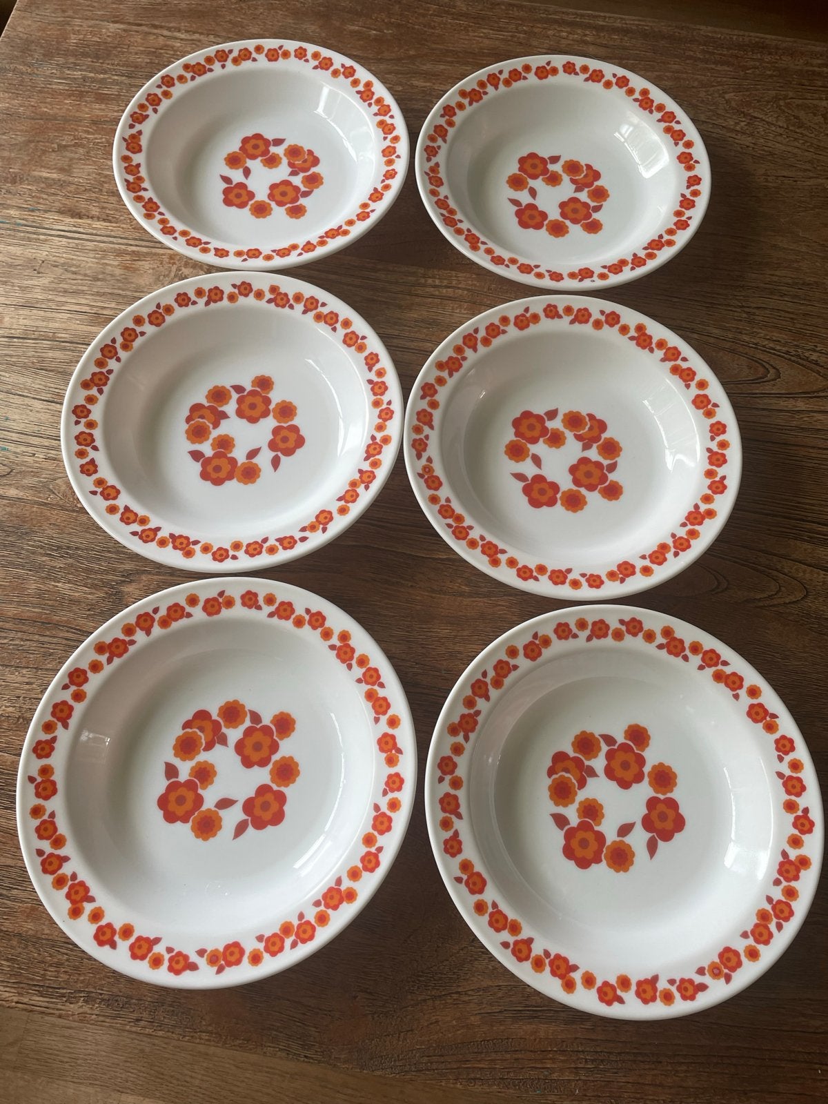 6 vintage Arcopal Lotus Pasta borden, Ophalen of Verzenden, Bord(en), Overige stijlen, Glas