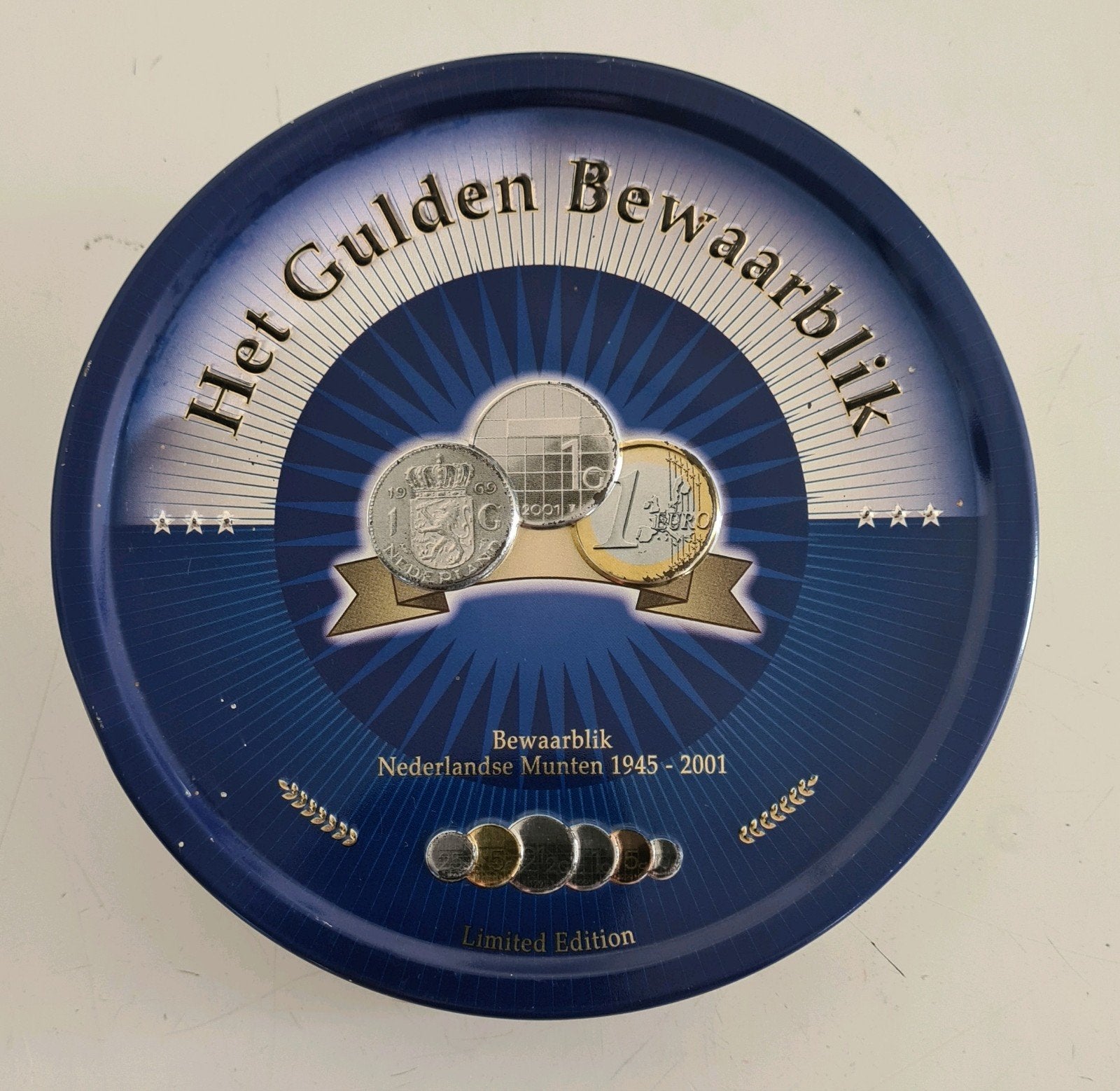 gulden- en euromunten blik,  'Limited Edition', Ophalen of Verzenden, Gebruikt, Overige