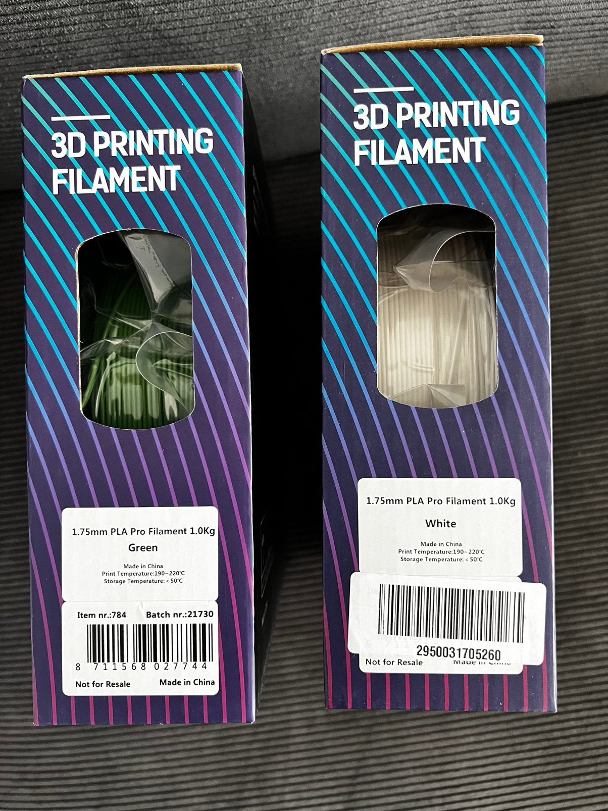 PLA PRO filament 1 kg - 1,75 mm - Groen en Wit NIEUW, Computers en Software, 3D-printerbenodigheden, Ophalen of Verzenden, Nieuw
