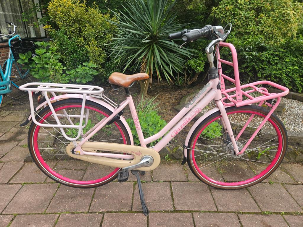 Mooie roze Gazelle damesfiets, Velgrem, 47 tot 50 cm, Versnellingen, Ophalen of Verzenden