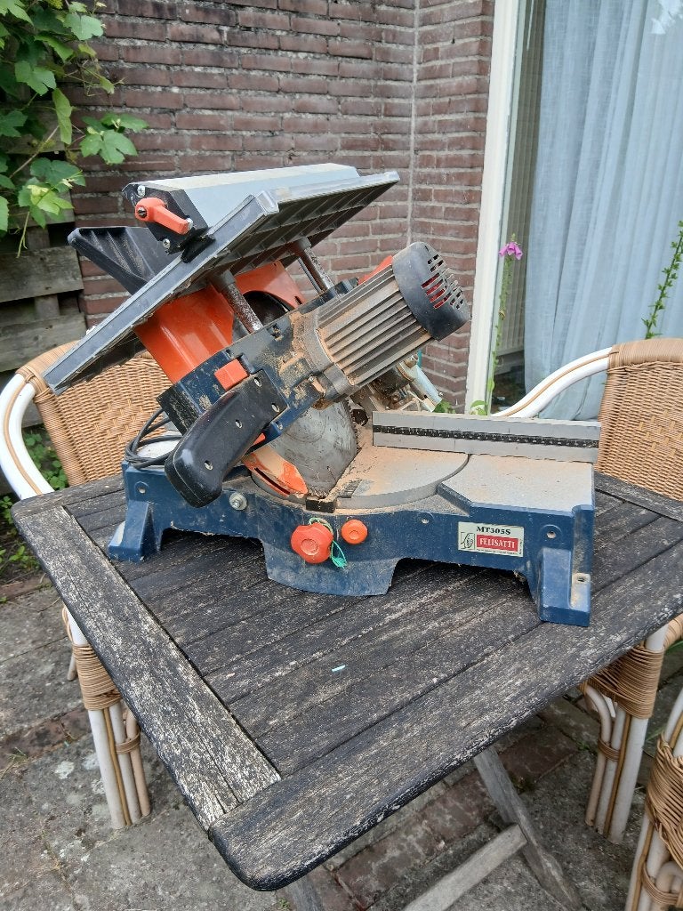 Afkortzaag, Doe-het-zelf en Verbouw, Gereedschap | Zaagmachines, Overige merken, Gebruikt, 70 mm of meer, Ophalen of Verzenden