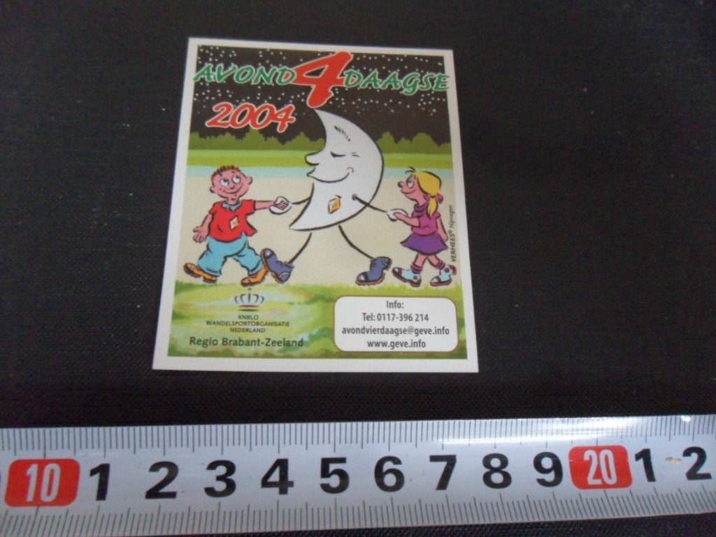 sticker Wandelsport Avond 4 Daagse 2004 Brabant Zeeland, Ophalen of Verzenden, Zo goed als nieuw