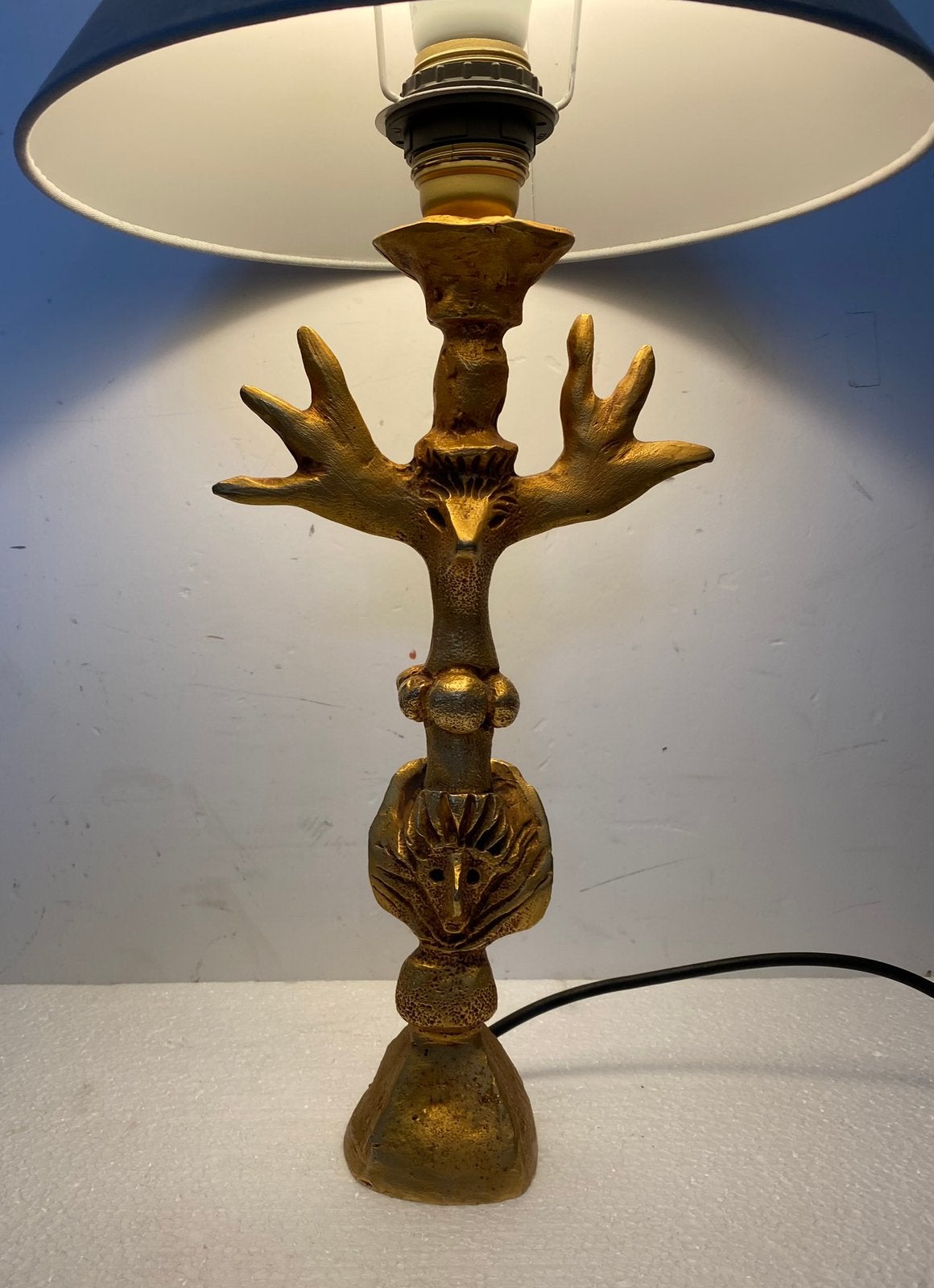 Pierre Casenove tafellamp Totum , verguld brons, Ophalen of Verzenden, Huis en Inrichting