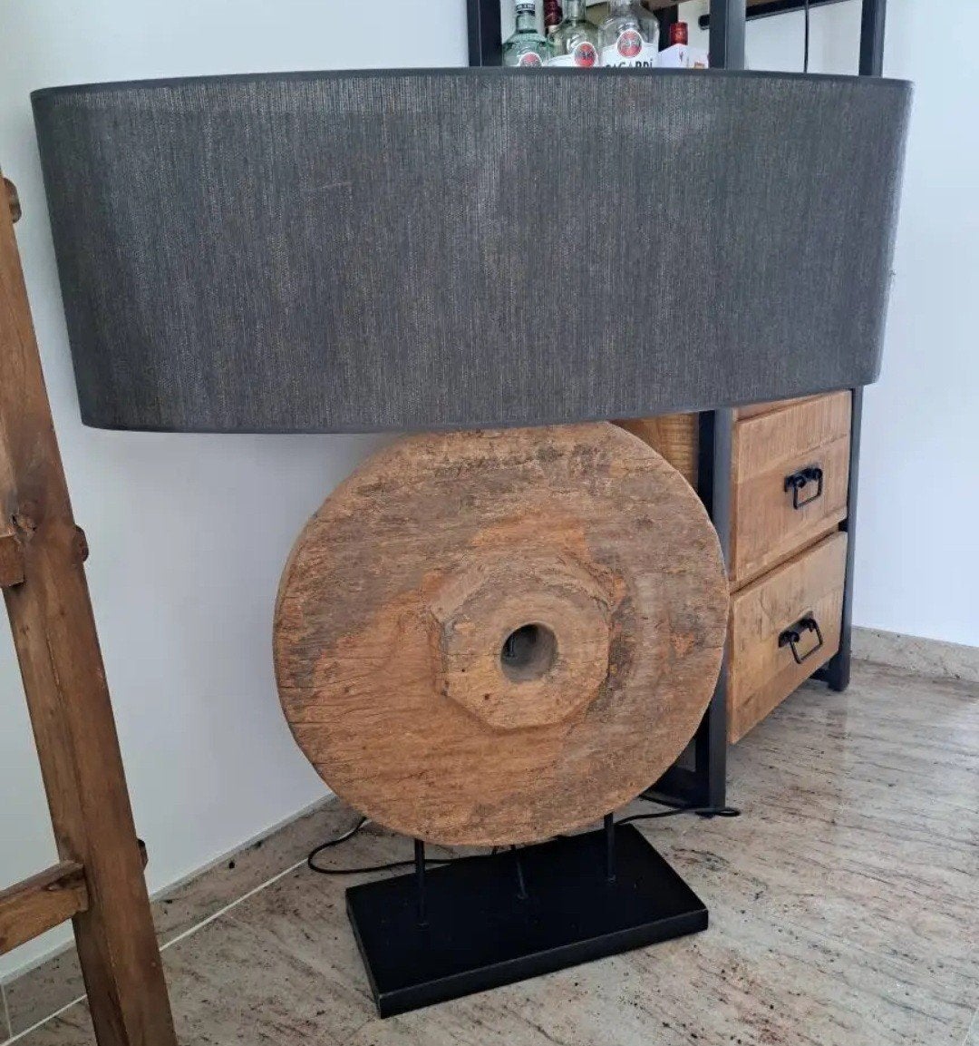 Grote industriële vloerlamp, Huis en Inrichting, Ophalen, 150 tot 200 cm