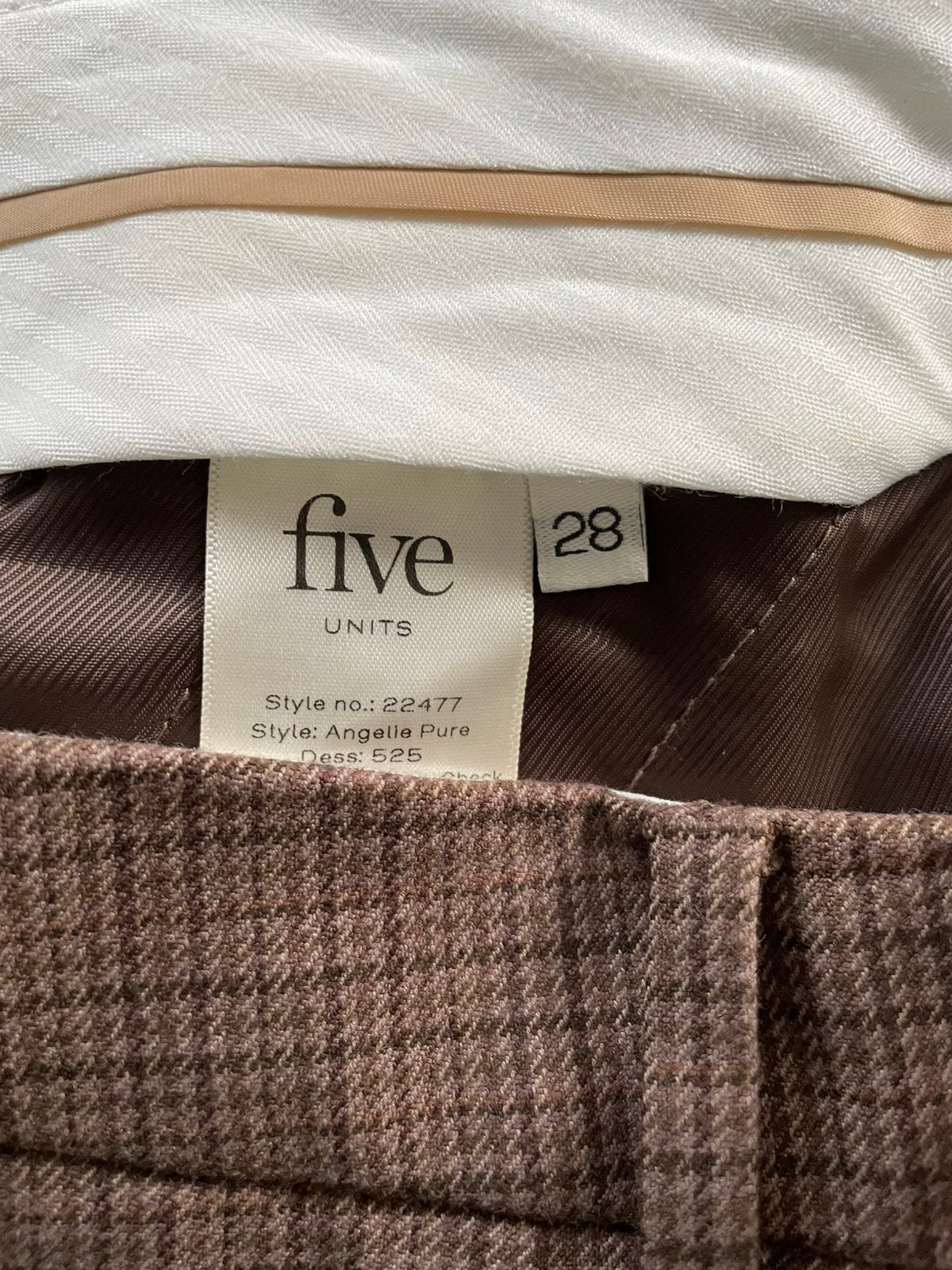 Five units mt 28, Bruin, Ophalen of Verzenden, Zo goed als nieuw, Maat 36 (S)