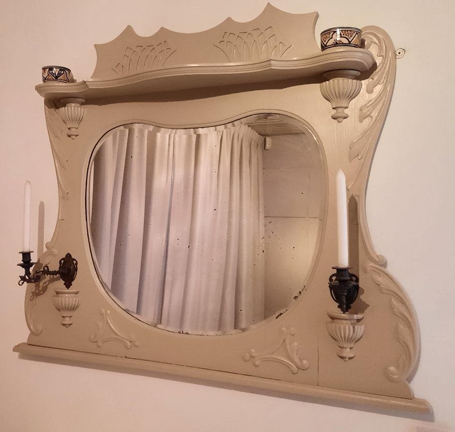 Decoratieve wandspiegel in barok-of rococostijl, Minder dan 50 cm, Gebruikt, Ophalen of Verzenden, Minder dan 100 cm