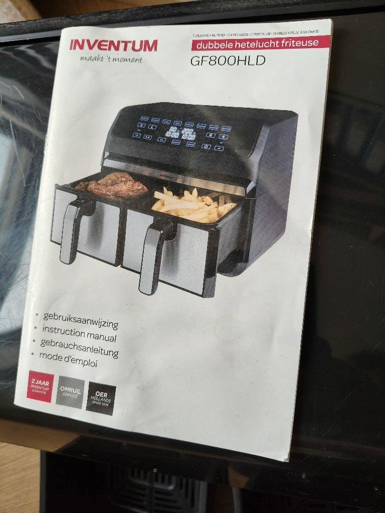 Dubbele airfryer, Ophalen, Zo goed als nieuw, Airfryer XXL, 1000 t/m 1499 gram