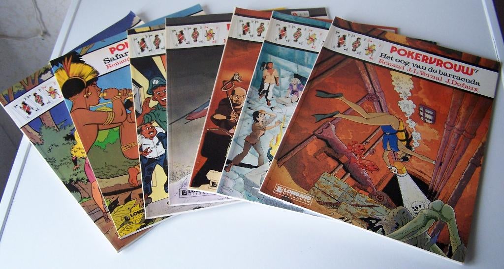Pokervrouw serie deel 1 t/m 7 in sc., Boeken, Stripboeken, Meerdere stripboeken, Ophalen of Verzenden, Zo goed als nieuw