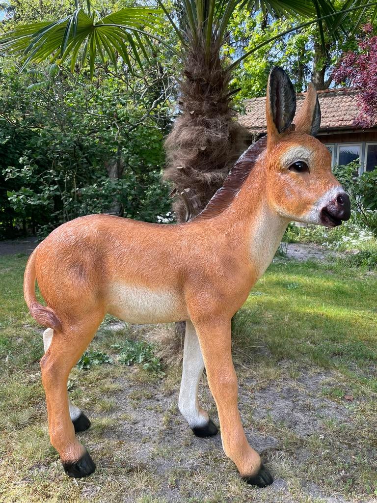 Ezel beeld tuin boerderij, Ophalen, Nieuw, Kunststof, Dierenbeeld
