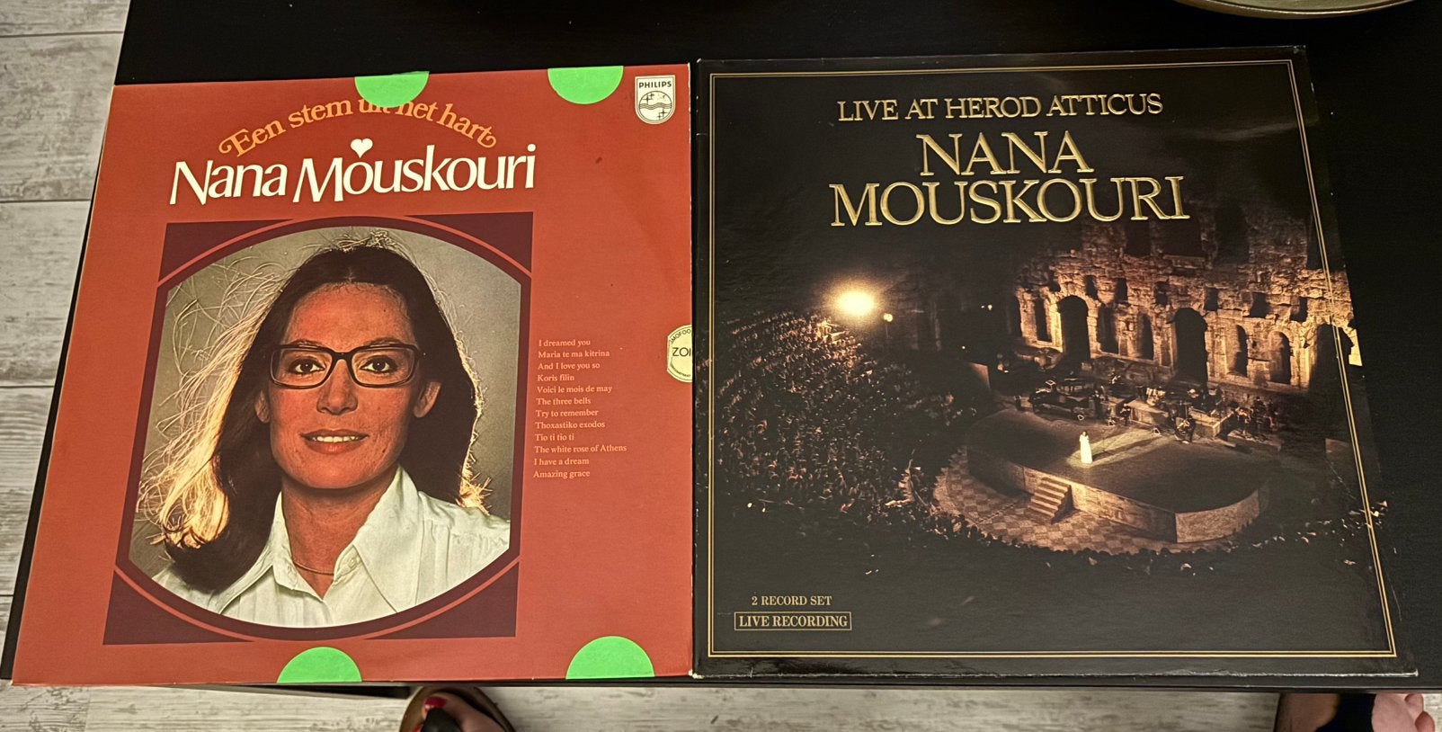 2 LP's Nana Mouskouri: Live at Herod Atticus & Een stem uit, Gebruikt, Ophalen of Verzenden, 12 inch, Dubbel-LP