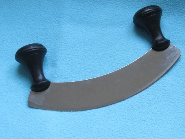 Fiskars wiegemes hakmes kruidenhakker enkel blad, Zilver, Ophalen of Verzenden, Metaal, Overige merken