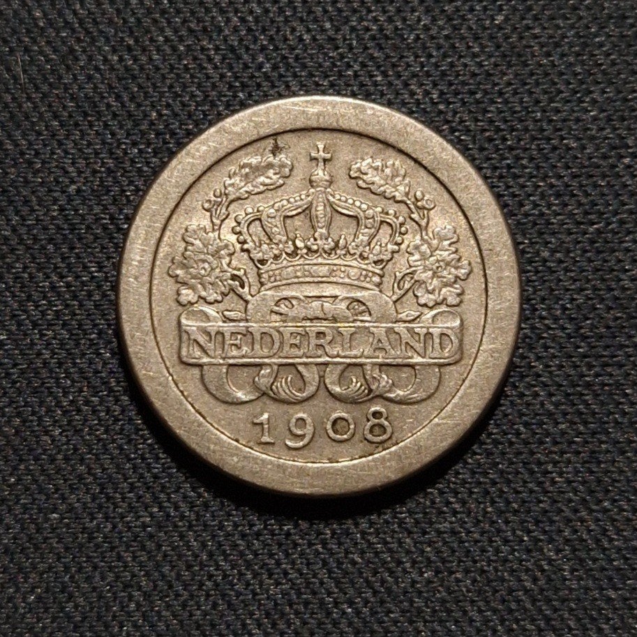 5 cent 1908, Verzenden, Koningin Wilhelmina, 5 cent, Losse munt
