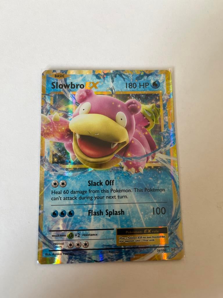 Pokémon Slowbro EX kaart, Ophalen of Verzenden, Zo goed als nieuw, Losse kaart, Foil