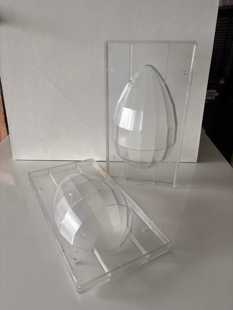 Chocolade mal polycarbonaat paasei 25cm, Ophalen of Verzenden, Gebruikt, Taarten, Bakvorm