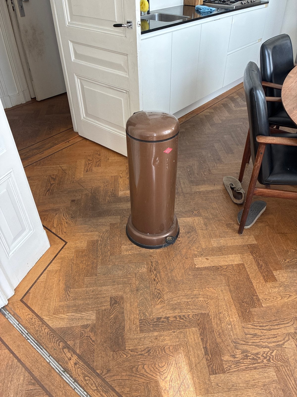 Wesco Baseboy Pedaalemmer - Bruin, Ophalen, 50 – 75, Gebruikt, Met pedaal
