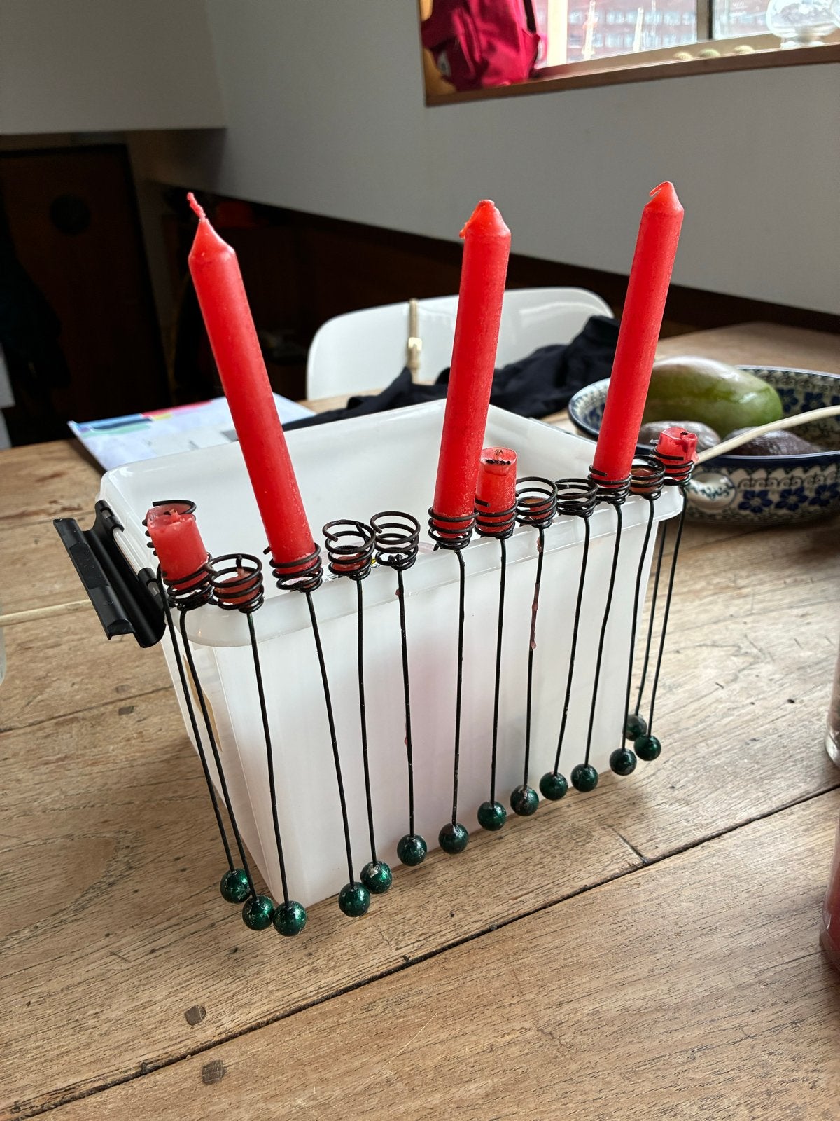 Kerstboom verlichting, echte kaarsen, Ophalen of Verzenden, Gebruikt