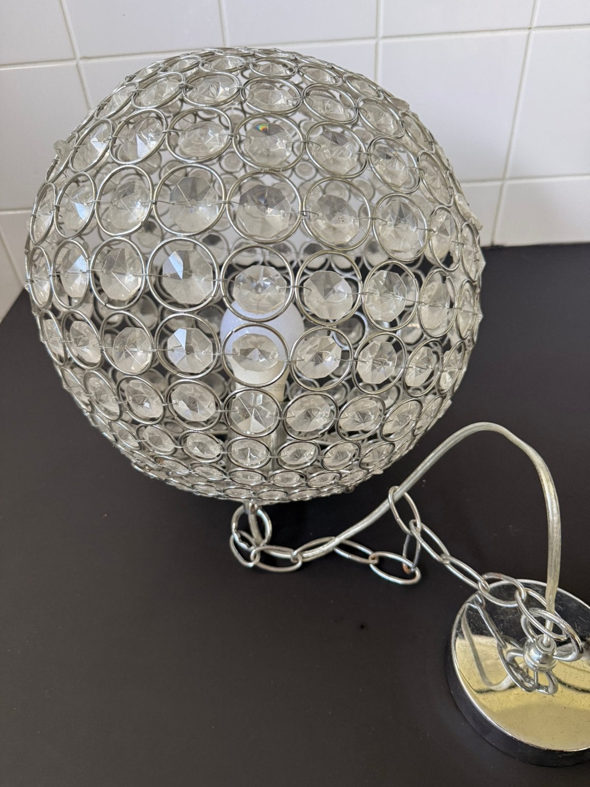 Lampenbol glas, Ophalen, Gebruikt