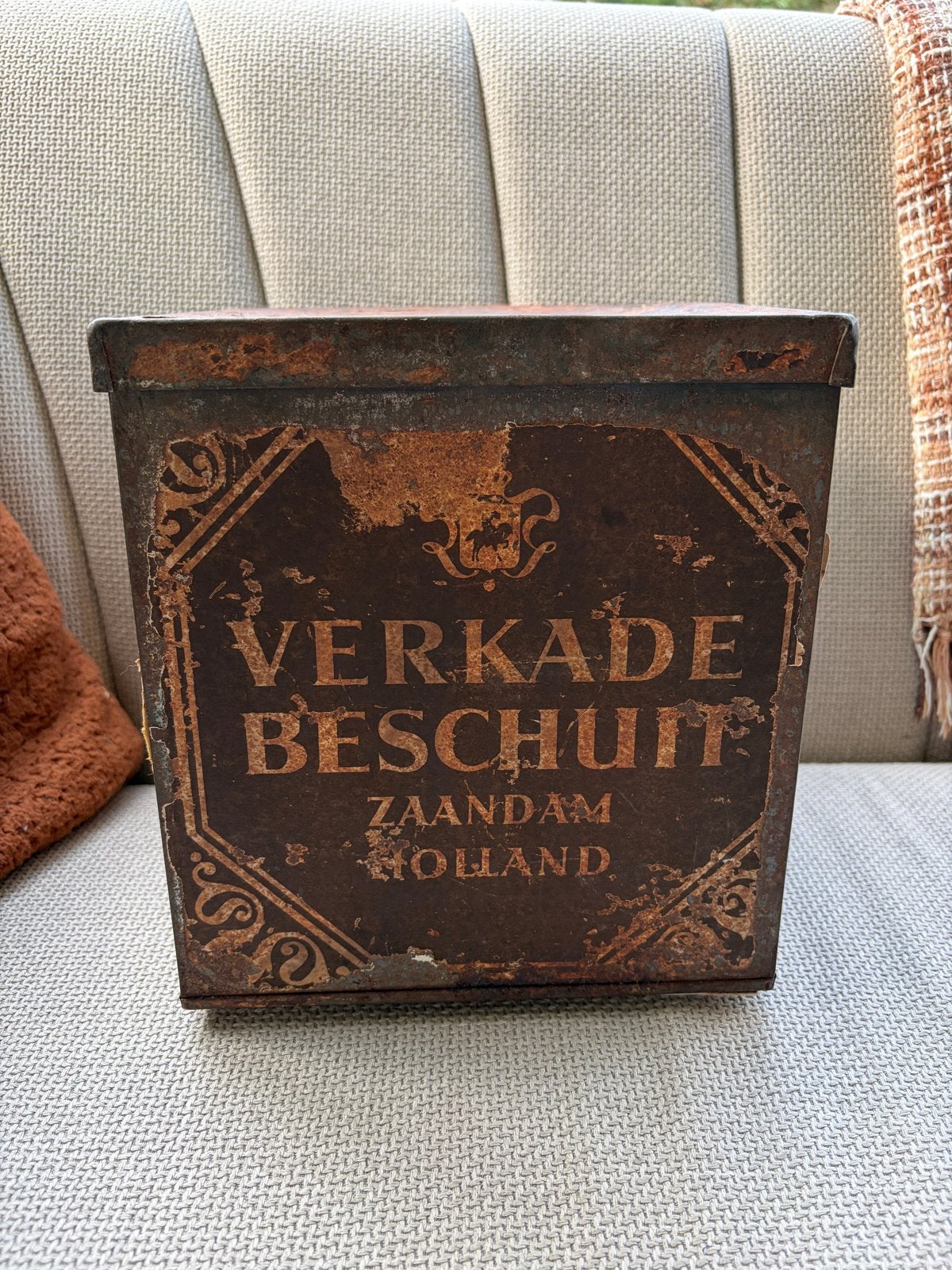 Antieke Verkade Beschuitblik - Zeldzaam Verzamelobject, Ophalen of Verzenden