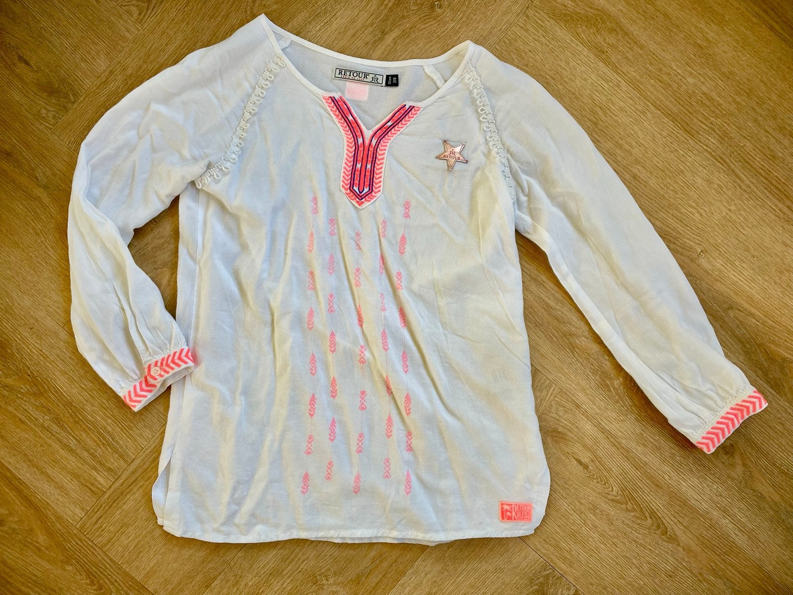 Retour mooi bloesje maat 140, Verzenden, Zo goed als nieuw, Meisje, Overhemd of Blouse
