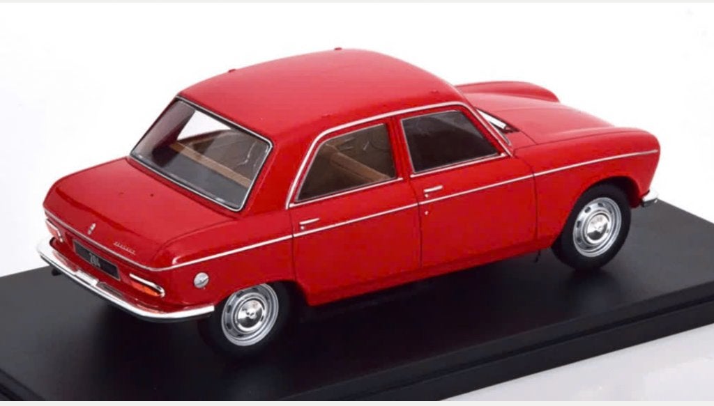 PEUGEOT 204 1968 ROOD schaal 1/24 Whitebox ref. WB124181, Hobby en Vrije tijd, Verzenden, Nieuw, Auto, Overige merken