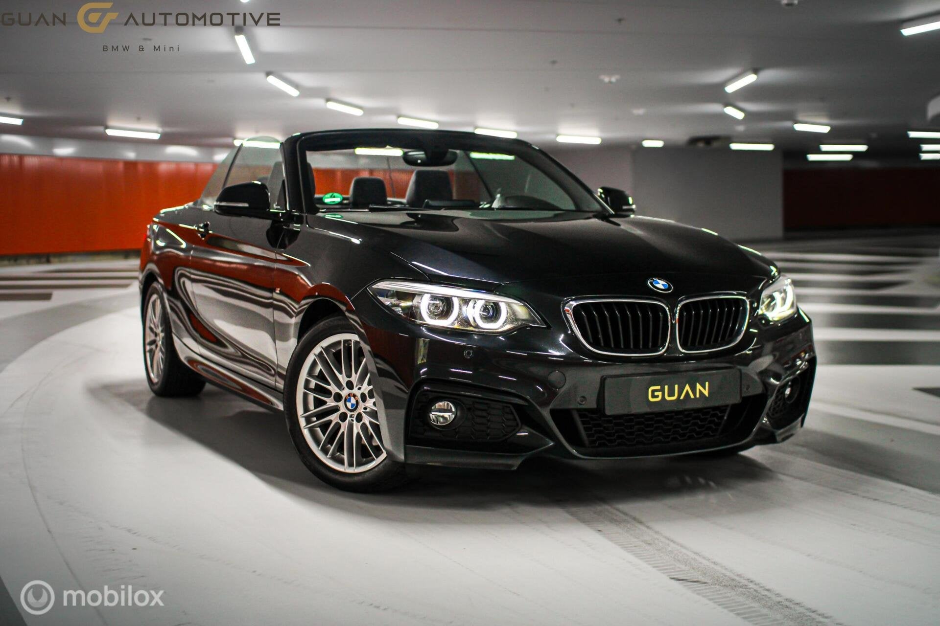 BMW 2-serie Cabrio 220i | M sport | Stoelverw | Alcantara |, Auto's, Automaat, Achterwielaandrijving, Gebruikt, Zwart