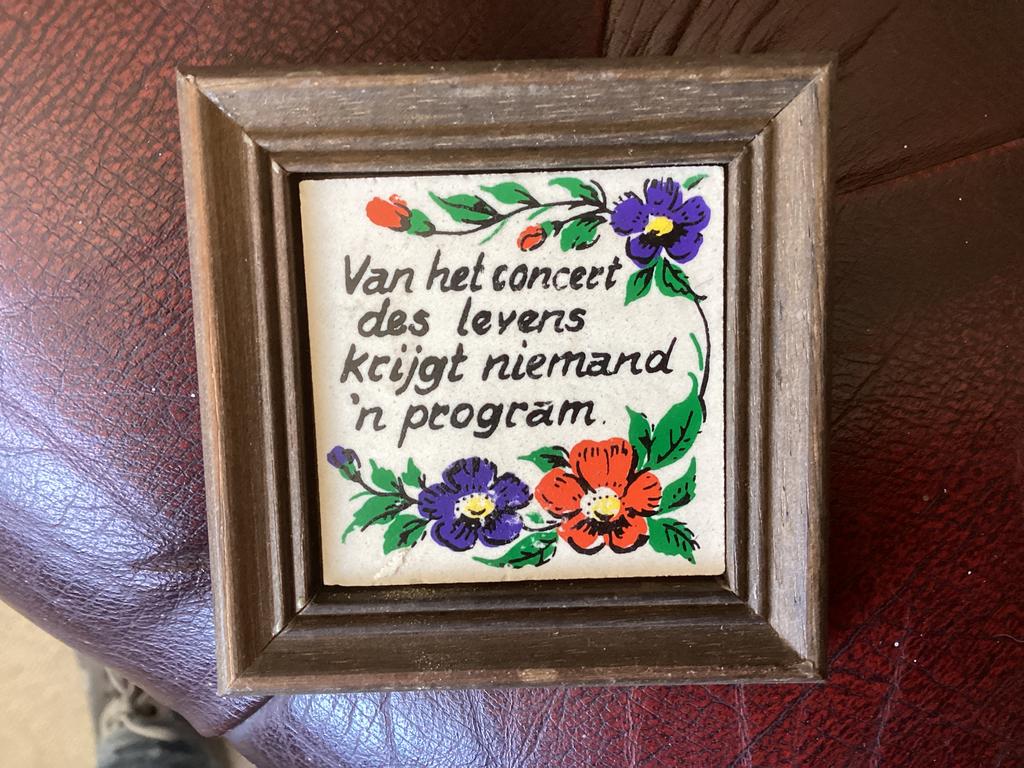 Van het concert des levens enz. Tegel 5 lijst 7.5 cm, Ophalen of Verzenden