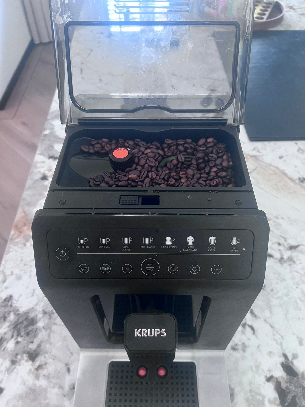 Espressomachine KRUPS EA897 Esp Evidence Eco Kahve Makinesi, Ophalen, Zo goed als nieuw, Espresso apparaat