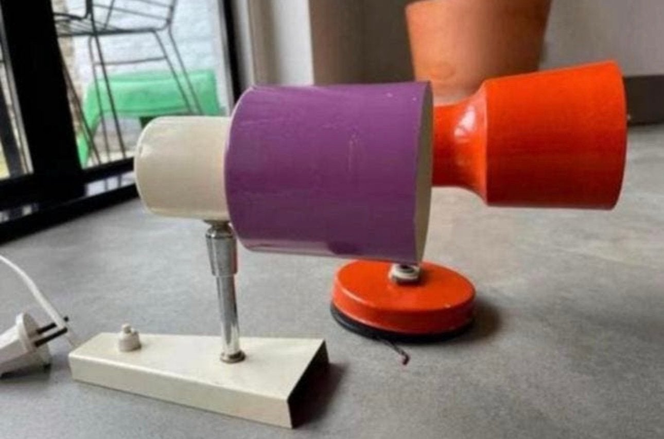 Wandspots spotjes Oranje paars Vintage, Ophalen of Verzenden, Huis en Inrichting