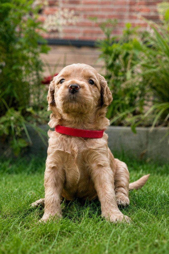Australian Labradoodle pups geboren, Caramel, Beige & Zwart, Parvo, Overige rassen, 8 tot 15 weken, Meerdere