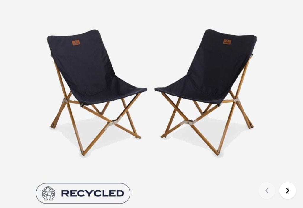 Mando Lounge Campingstoel | Dark navy - Nomad twee stuks, Caravans en Kamperen, Ophalen of Verzenden, Zo goed als nieuw, Campingstoel