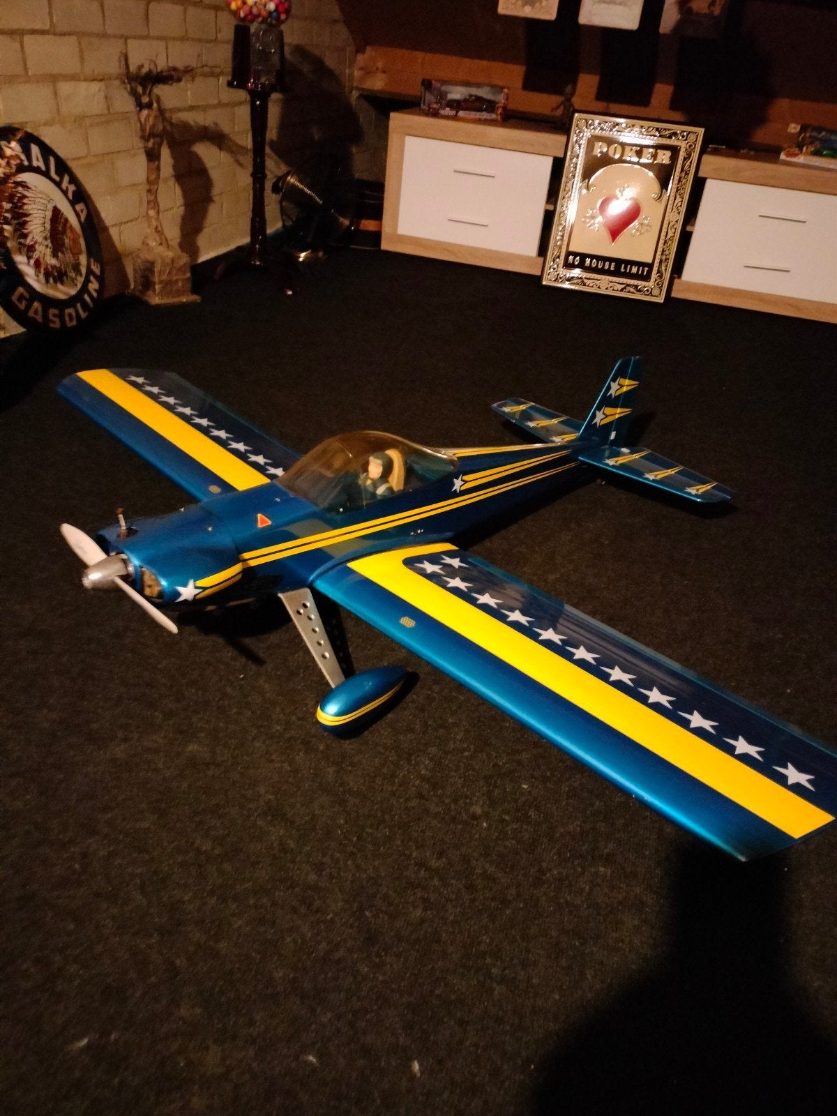 Super mooie RC vintage sportvlieger, groot model, IGST, Ophalen