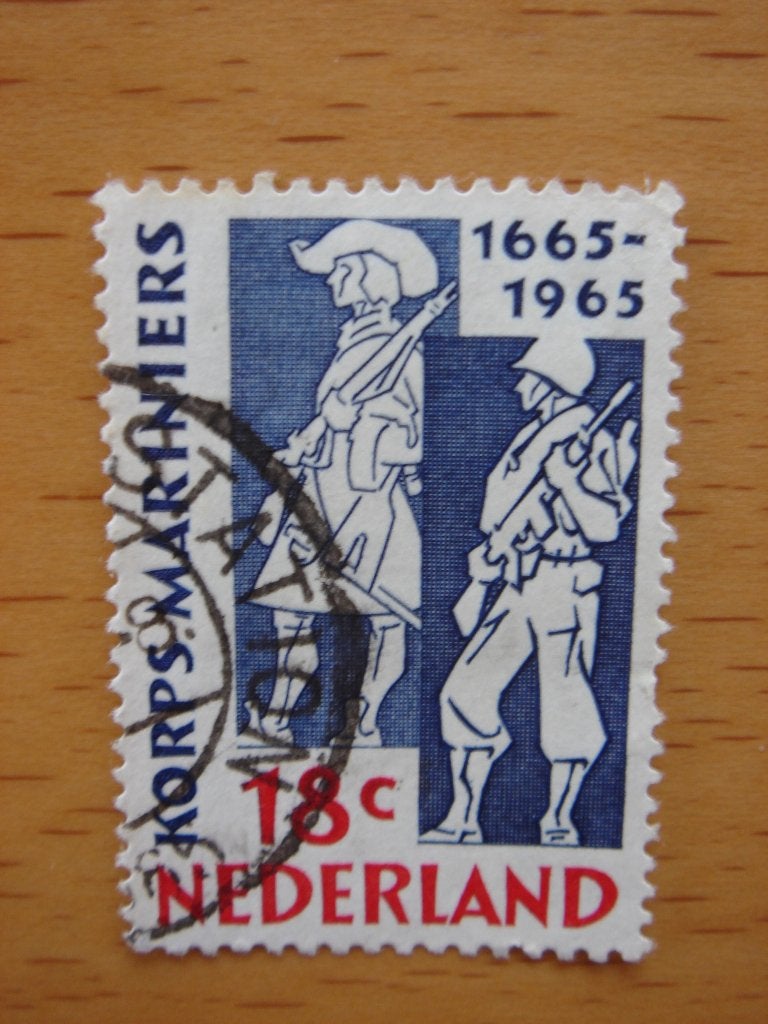 300 jaar Korps Mariniers NVPH 855  Gestempeld, Postzegels en Munten, Ophalen of Verzenden, Na 1940, Gestempeld