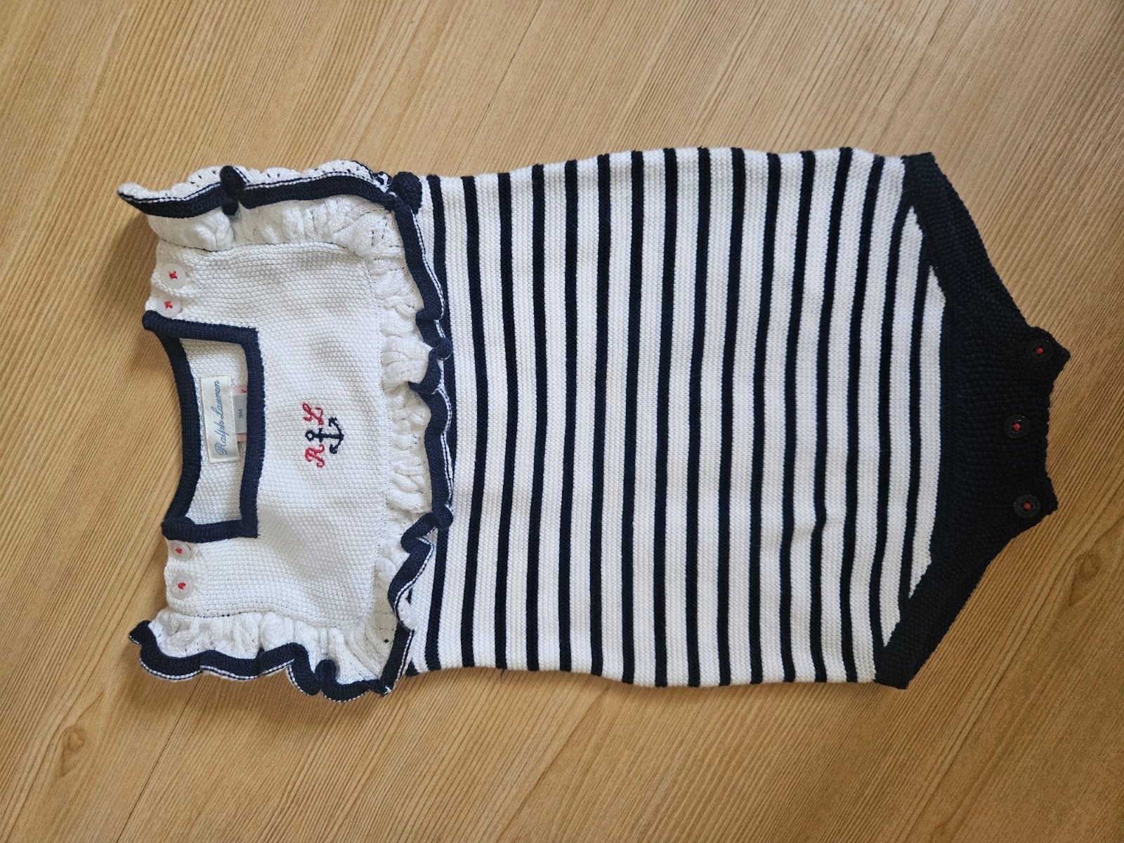Ralph Lauren gestreepte romper met anker, Ophalen of Verzenden, Nieuw, Ralph Lauren, Jongetje of Meisje
