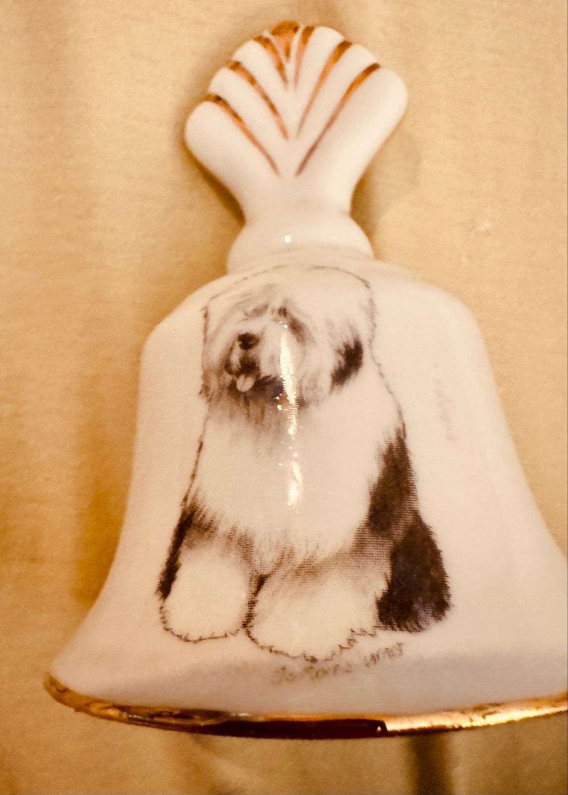 Verzamelbel Old English Sheepdog Bobtail - Chebba Designs, Ophalen of Verzenden, Gebruikt