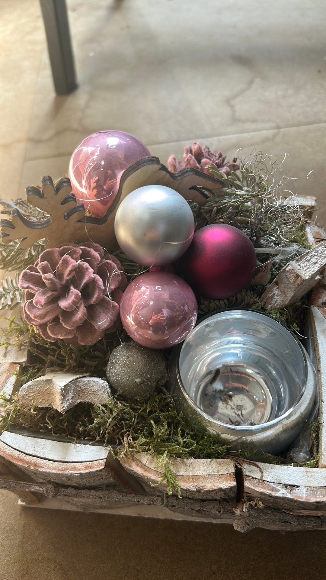 Kerststukje, Ophalen, Vierkant, Zo goed als nieuw, Plantenpot of Plantenbak
