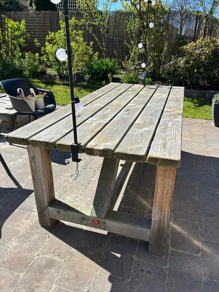HoutenTuintafel 92x200 cm, Tuin en Terras, Ophalen, Gebruikt, Rechthoekig, Hout