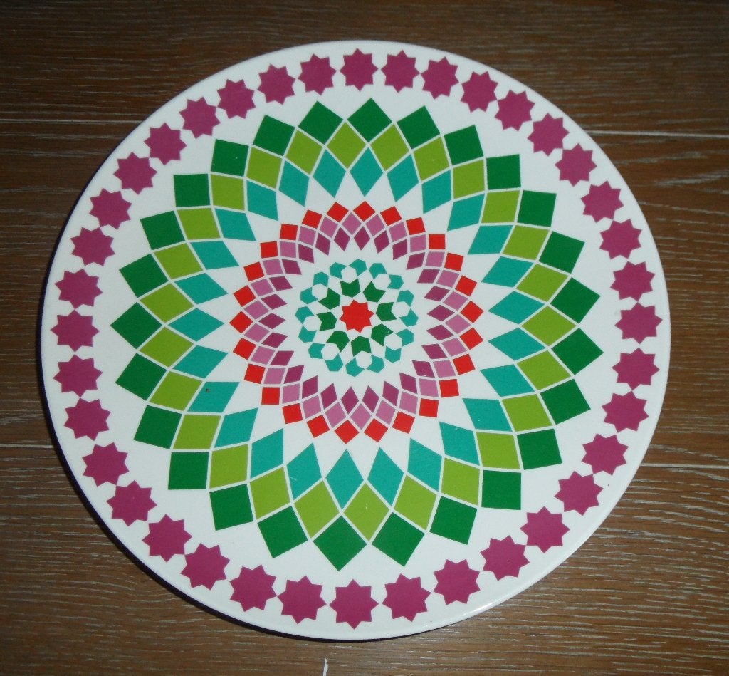 Grote keramische schaal / wandbord, 32 cm, Ophalen of Verzenden, Zo goed als nieuw, Wandbord of Wandpaneel