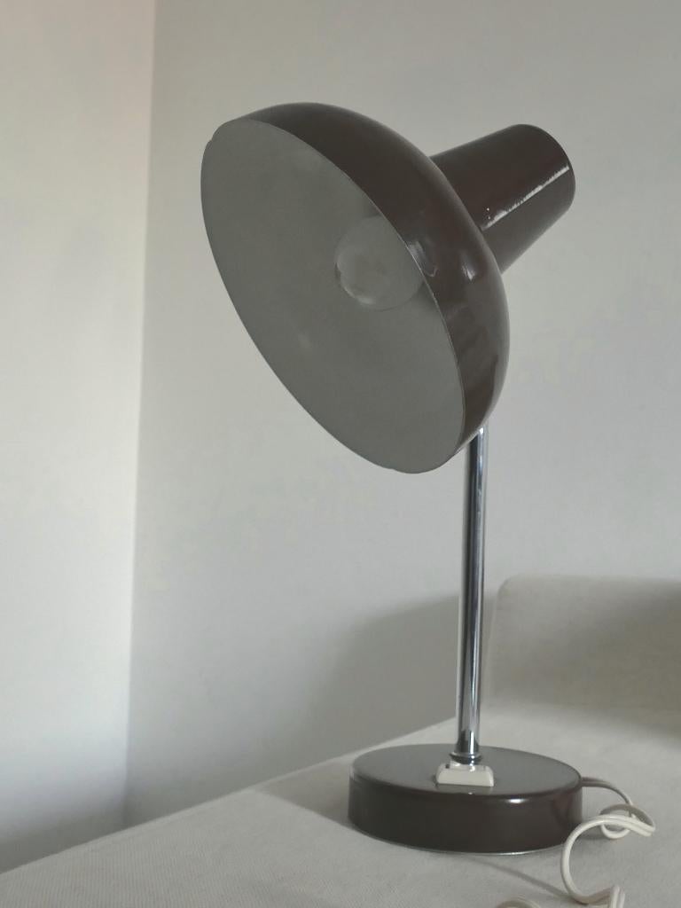 Vintage Hema bureaulamp bruin jaren 60 70, Bureaulamp, Gebruikt, Vintage, Ophalen of Verzenden