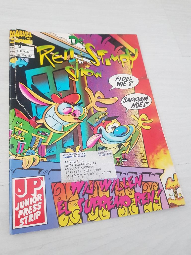 Ren & Stimpy, Gelezen, Eén stripboek, John Kricfalusi, Ophalen of Verzenden