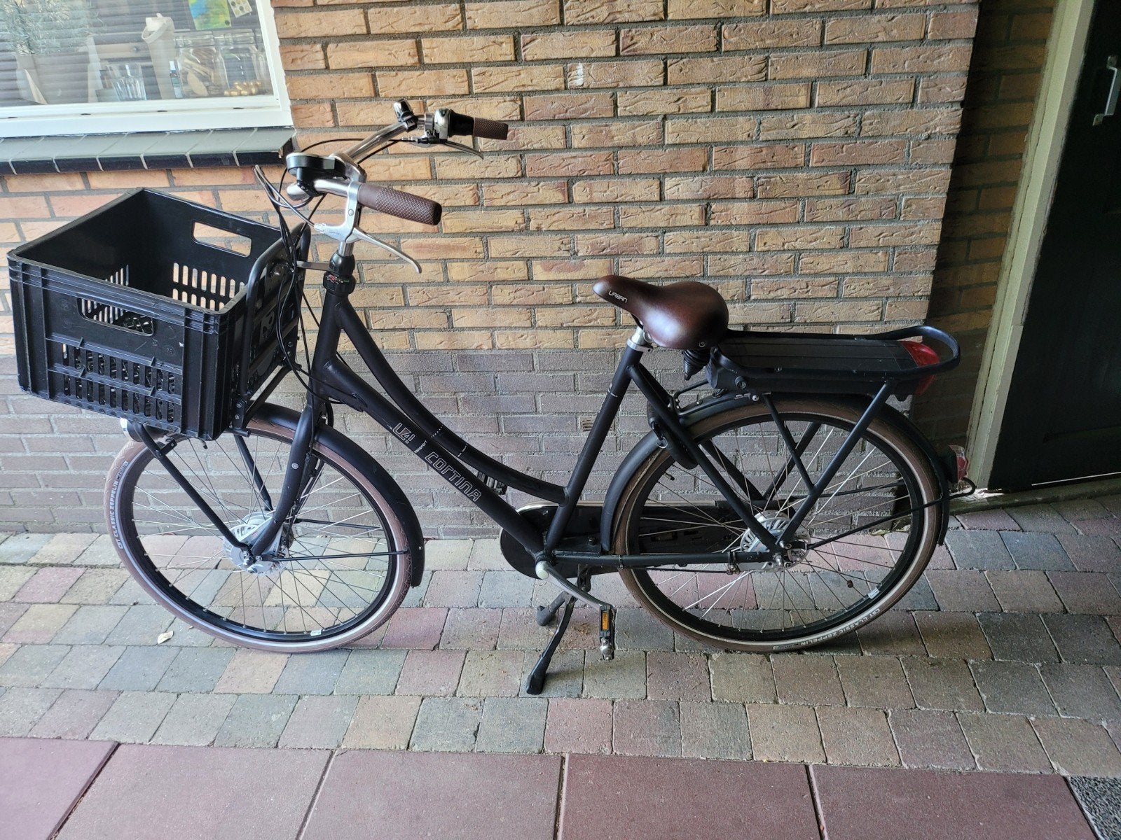 Cortina Ecomo EU4 elektrische transportfiets zwart storing, Fietsen en Brommers, Elektrische fietsen, Gebruikt, Cortina, 55 tot 59 cm