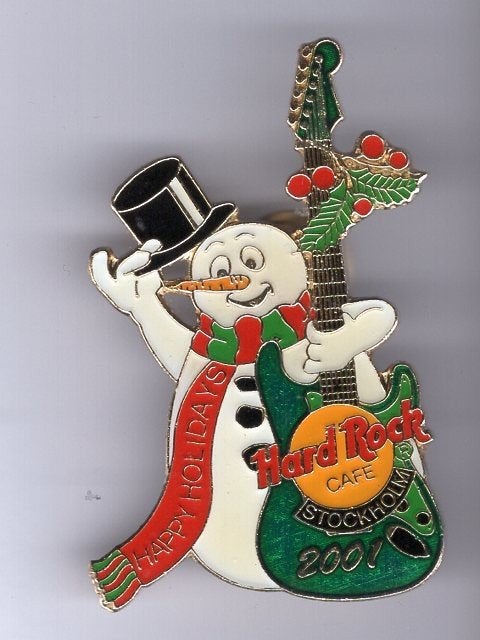 Hardrock cafe Stockholm email sneeuwpop 2001 PIN( BLAD3_320), Ophalen of Verzenden, Nieuw, Stad of Land, Speldje of Pin