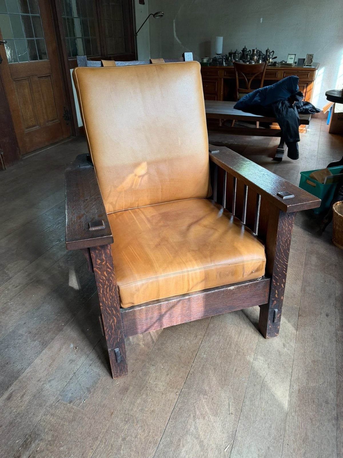 Antieke stoel - Mission Oak Morris Chair, Antiek en Kunst, Ophalen