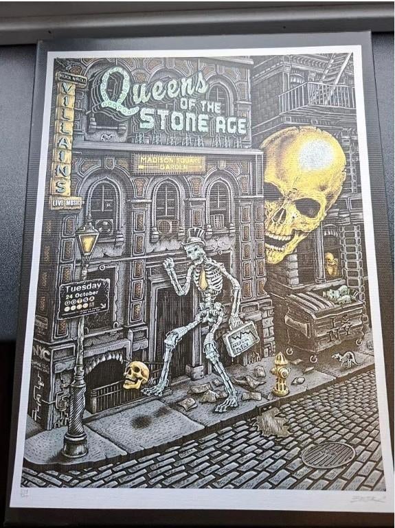 Queens Of The Stone Age poster op canvas 30 x 40, Rechthoekig Staand, Nieuw, Ophalen of Verzenden, Canvas of Doek