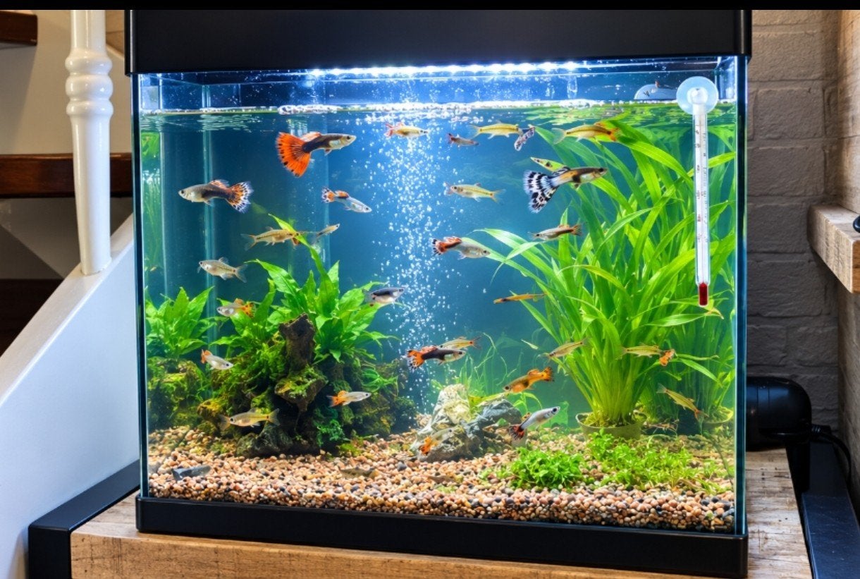 Compleet klein Aquarium, Ophalen, Zo goed als nieuw, Gevuld zoetwateraquarium, Superfish