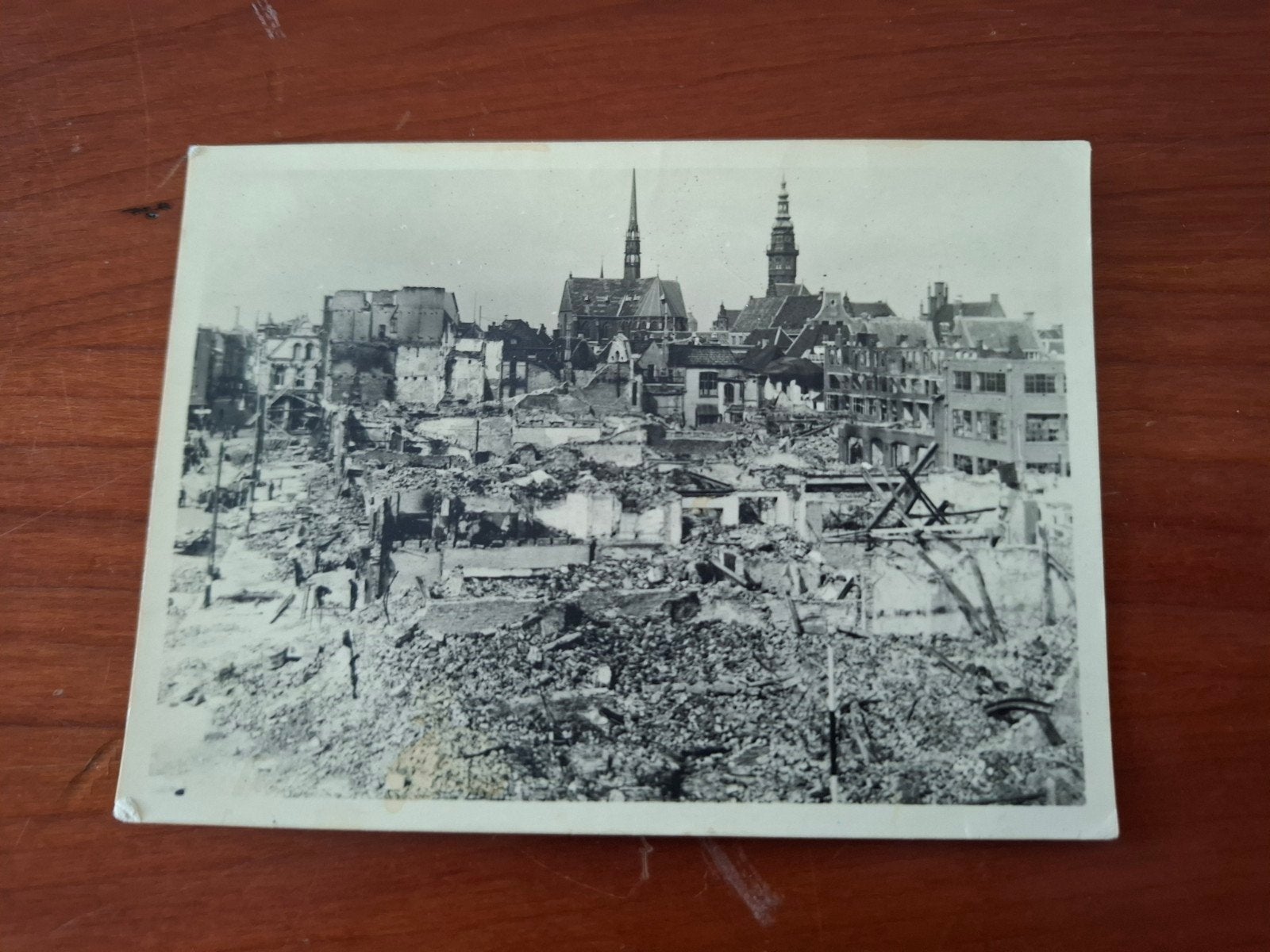 Historische foto Groningen, april 1945 Grote Markt, Gebruikt, Foto, Ophalen of Verzenden, 1940 tot 1960