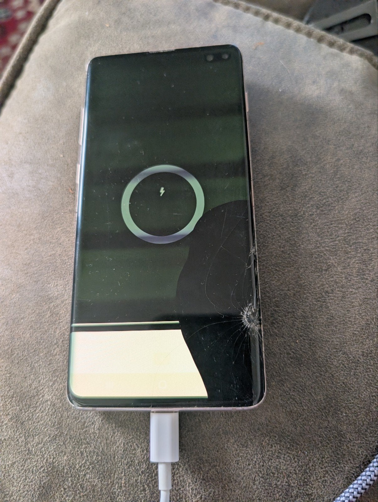samsung galaxy s10+ - 512 gb - scherm kapot, Ophalen, Gebruikt, Wit, 512 GB